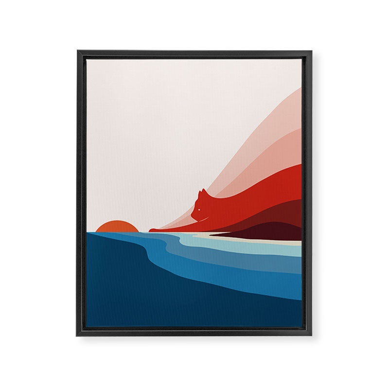 Cat Landscape 6: First Dawn Framed Canvas Print Gallery Image 6