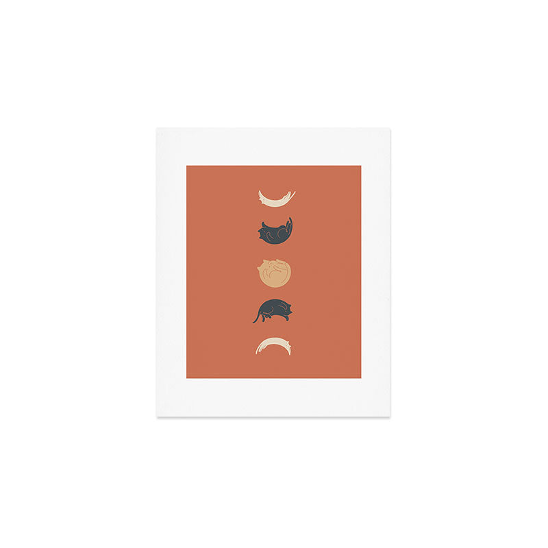 Cat Landscape 61: Meow Phases 2 Art Print Gallery Image 1