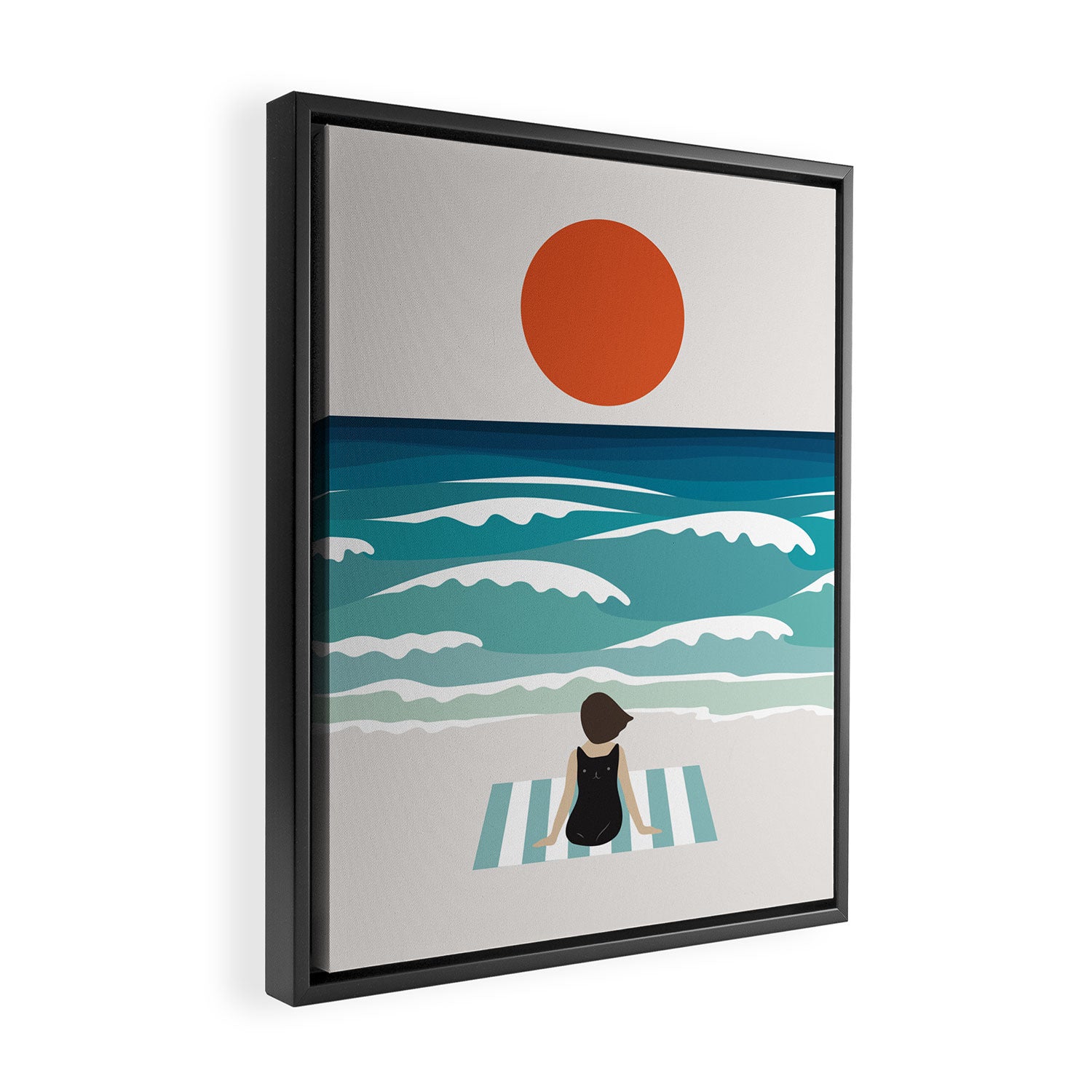Cat Landscape 62 Framed Canvas Print Gallery Image 2