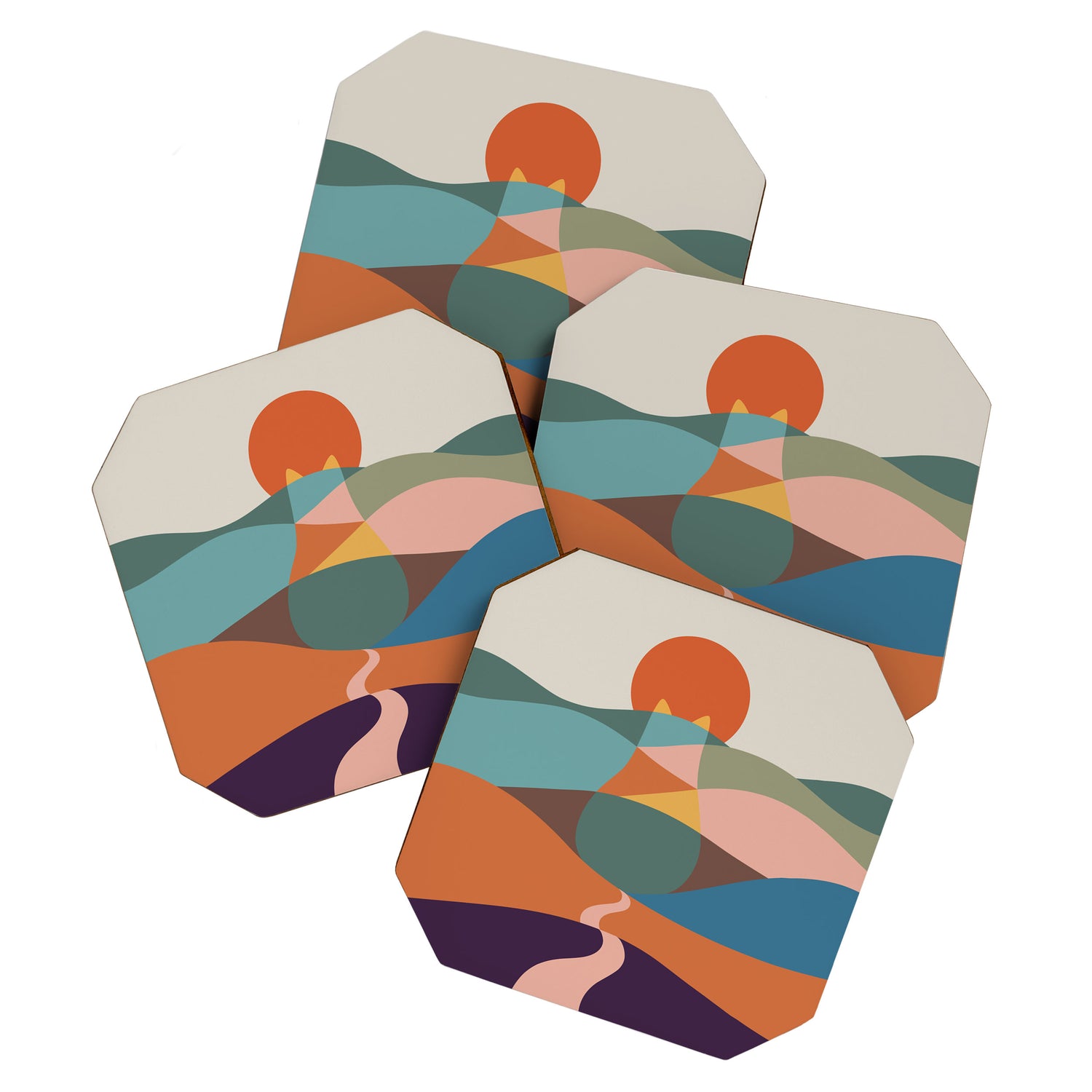 Cat Landscape 65 Coaster Gallery Image 1