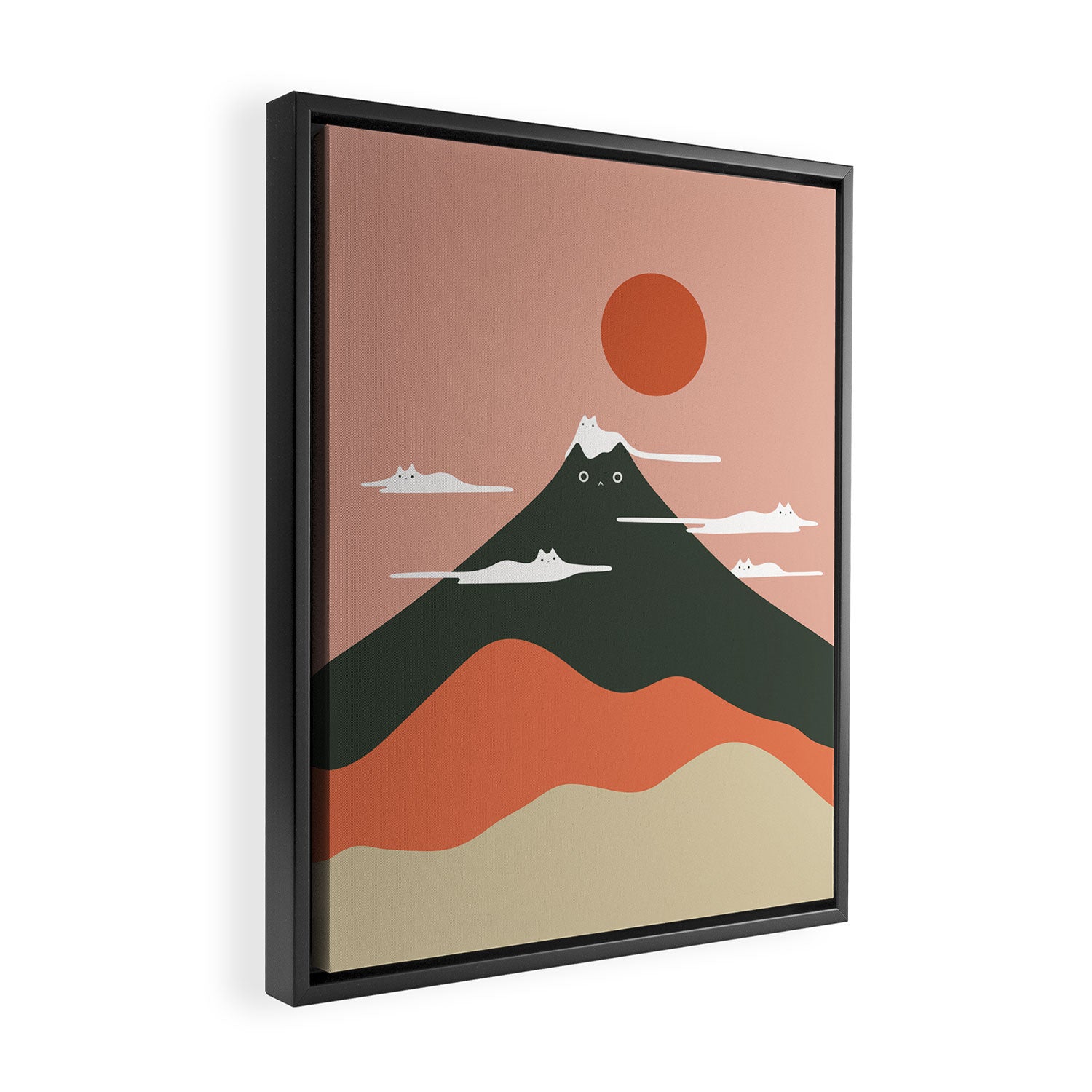 Cat Landscape 72 Framed Canvas Print Gallery Image 2