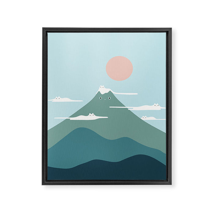 Cat Landscape 72B Framed Canvas Print Gallery Image 1