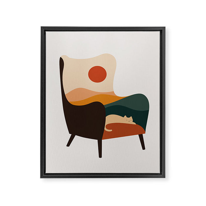 Cat Landscape 75 Framed Canvas Print Gallery Image 1