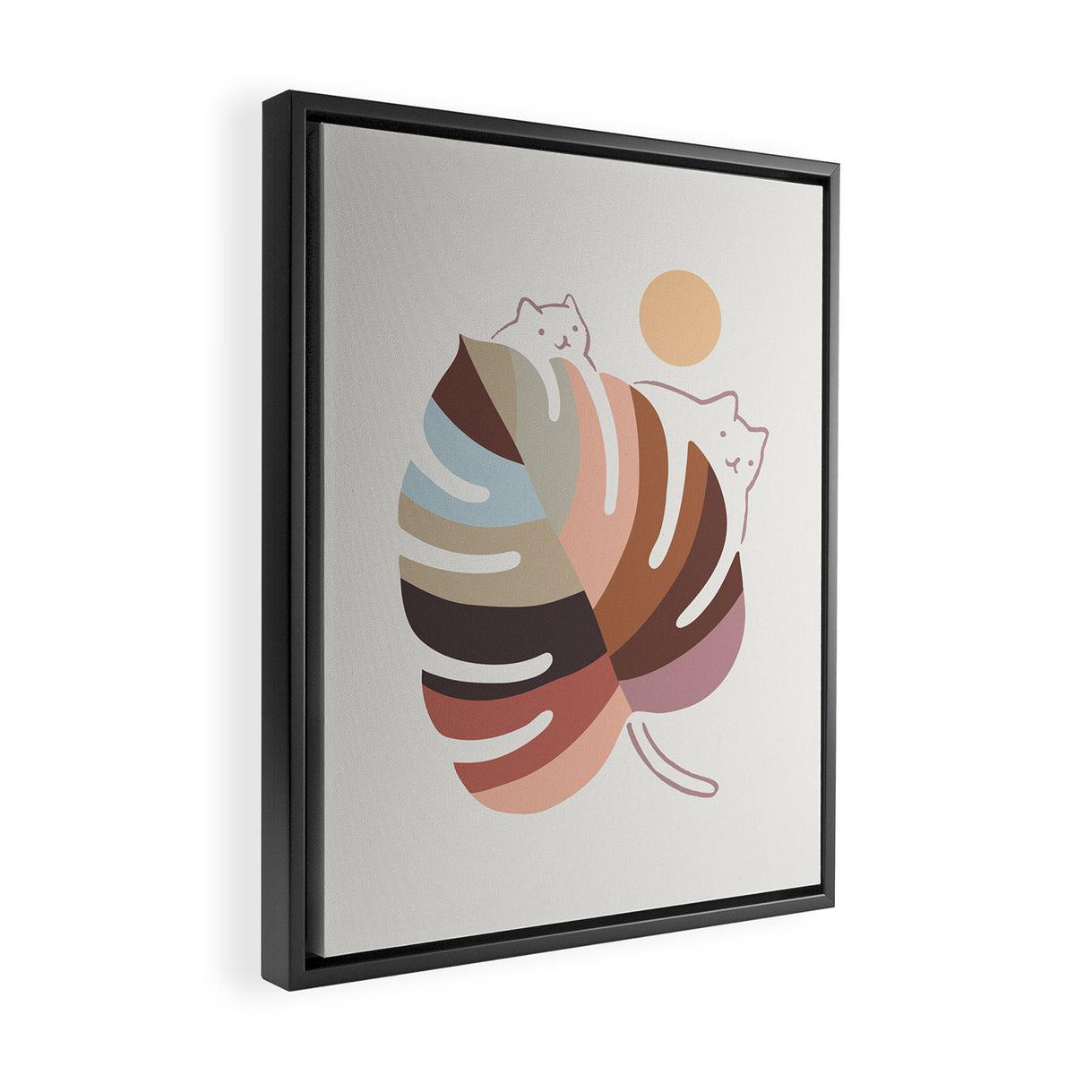 Cat Landscape 76 Framed Canvas Print Gallery Image 2