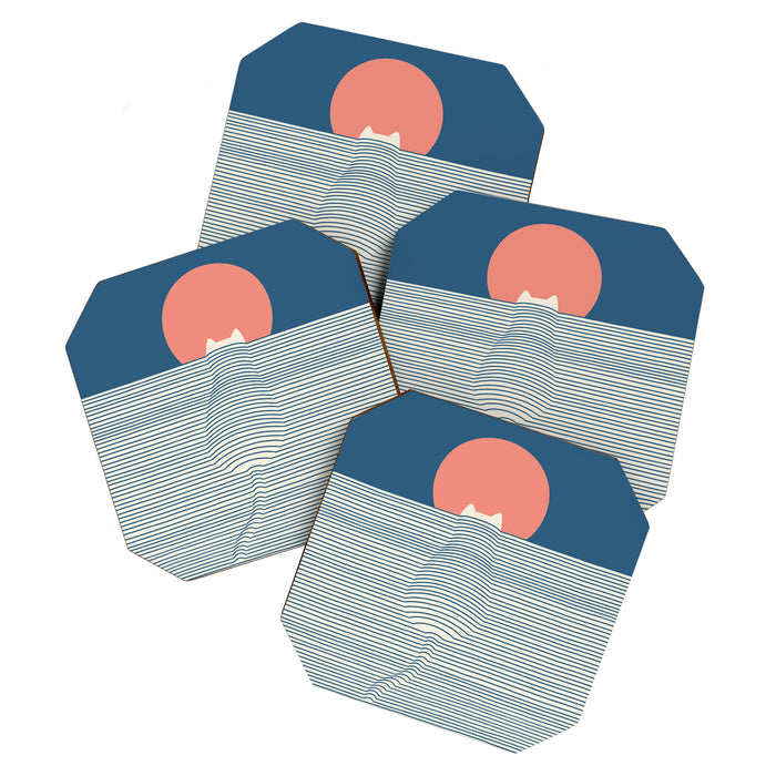 Cat Landscape 77 Coaster Gallery Image 1