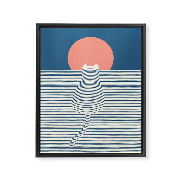 Cat Landscape 77 Framed Canvas Print Gallery Image 1
