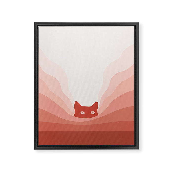 Cat Landscape 78 Framed Canvas Print Gallery Image 1