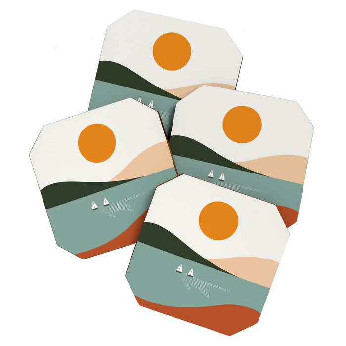 Cat Landscape 81 Coaster Gallery Image 1