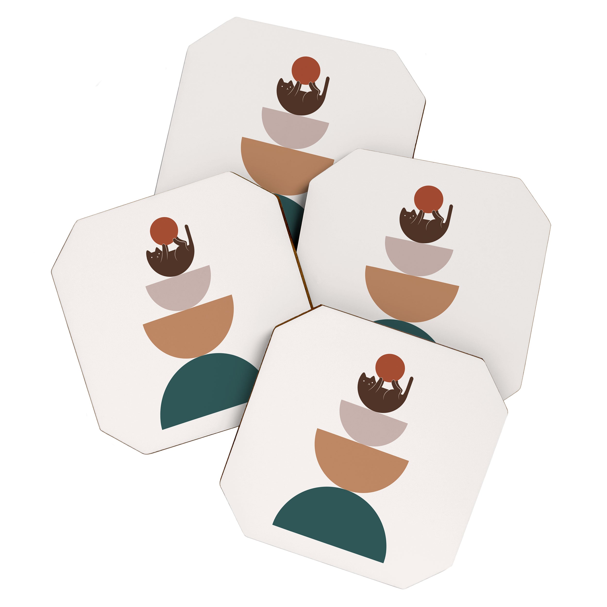 Cat Landscape 82 Coaster Gallery Image 1