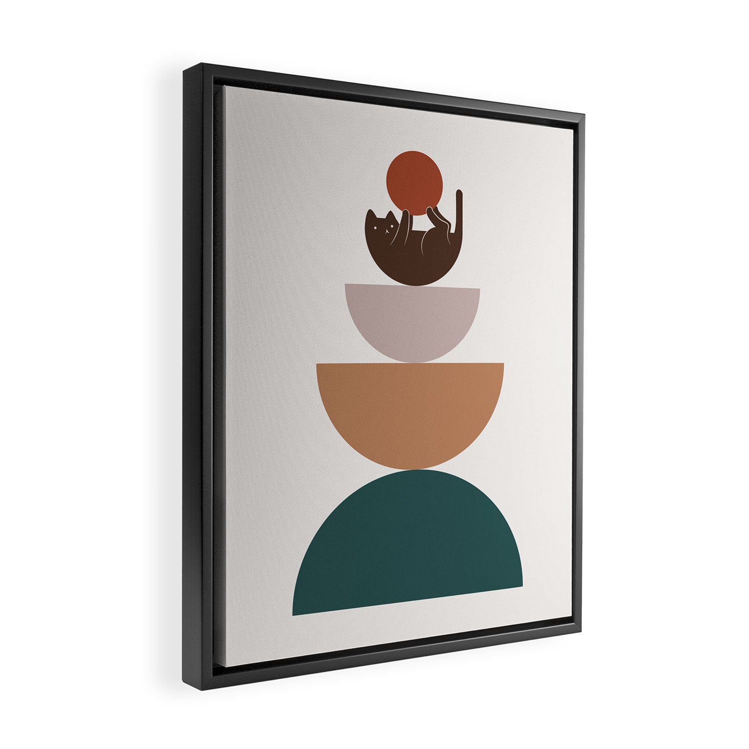 Cat Landscape 82 Framed Canvas Print Gallery Image 2