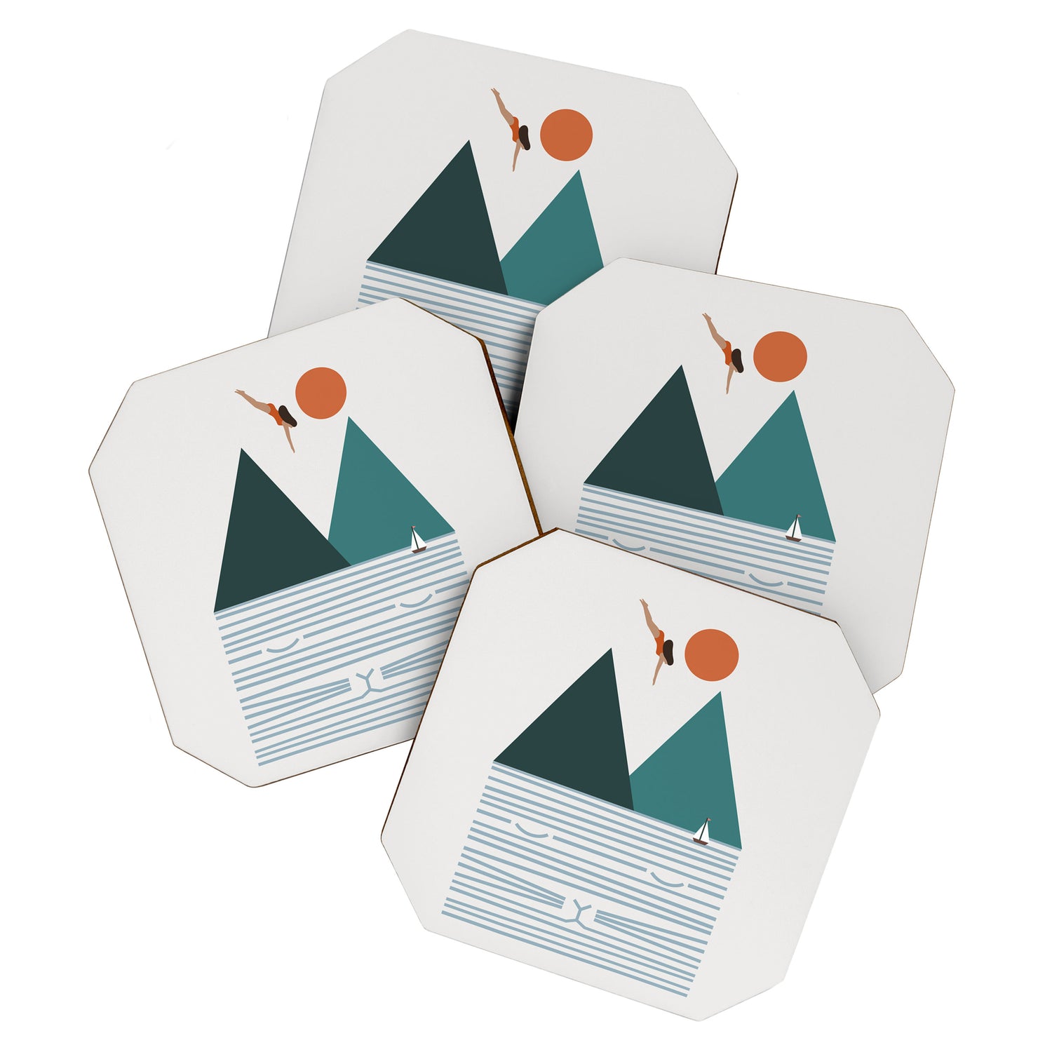 Cat Landscape 83 Coaster Gallery Image 1