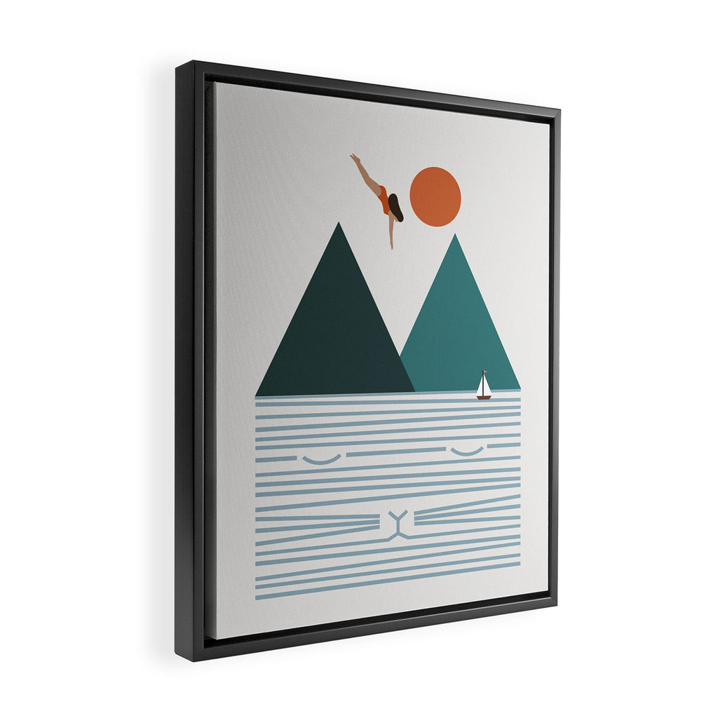 Cat Landscape 83 Framed Canvas Print Gallery Image 2