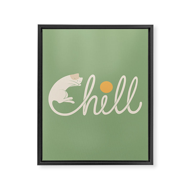 Cat Landscape 85: Chill Framed Canvas Print Gallery Image 6