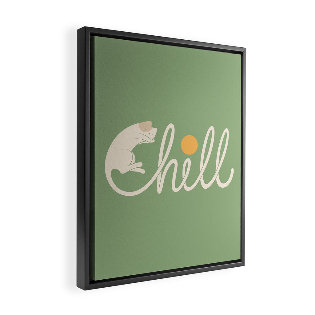 Cat Landscape 85: Chill Framed Canvas Print Gallery Image 2