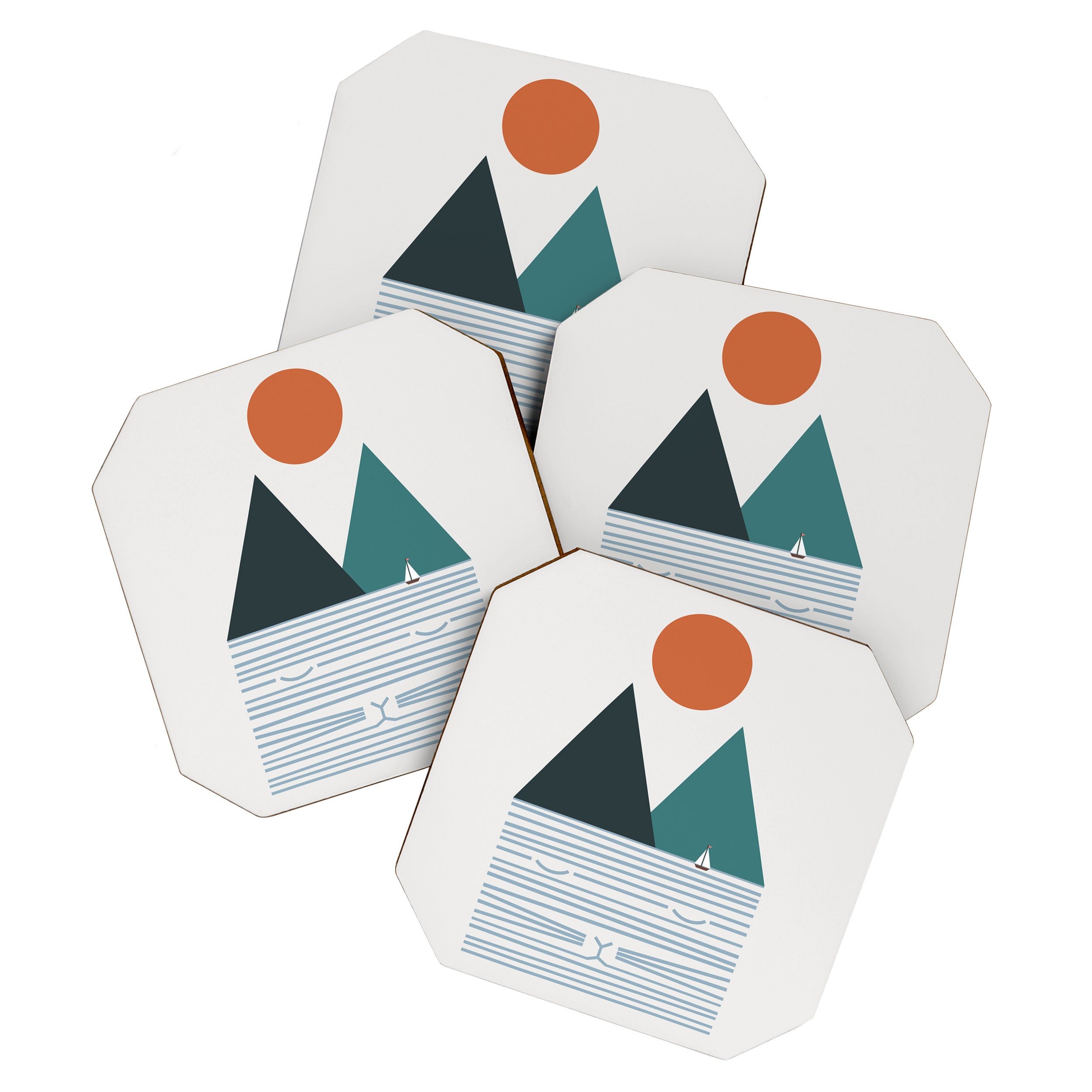 Cat Landscape 9 Coaster Gallery Image 1