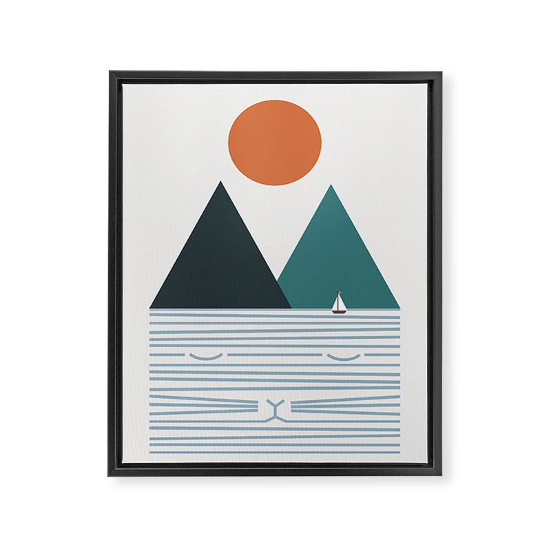 Cat Landscape 9 Framed Canvas Print Gallery Image 6