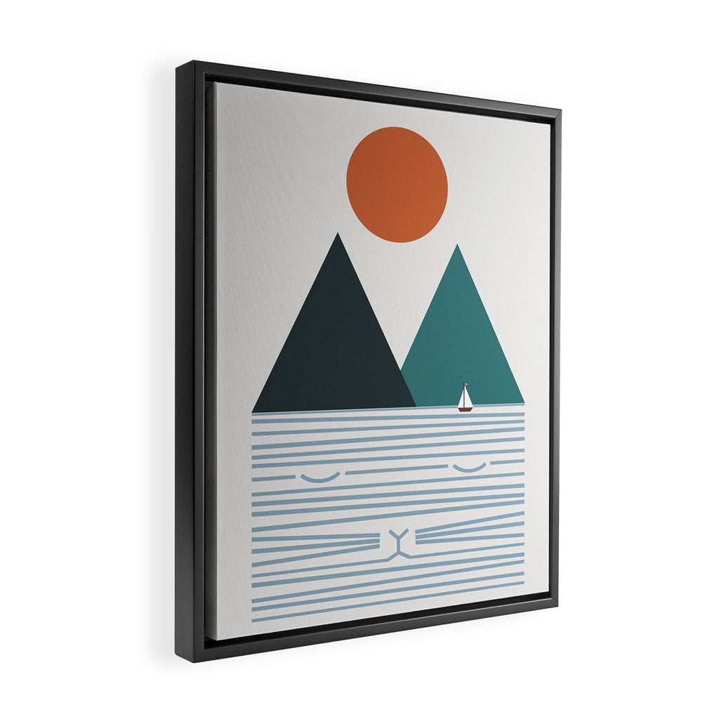 Cat Landscape 9 Framed Canvas Print Gallery Image 2