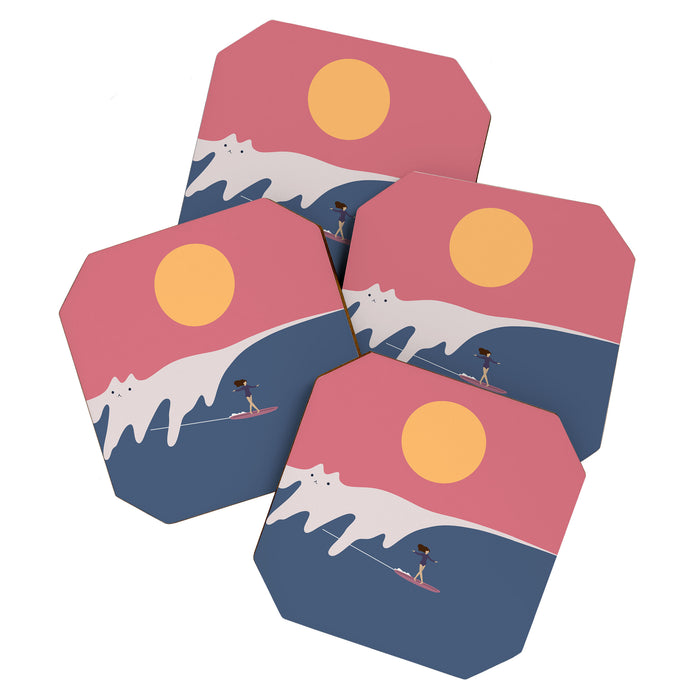 Cat Landscape 91 Coaster Gallery Image 1