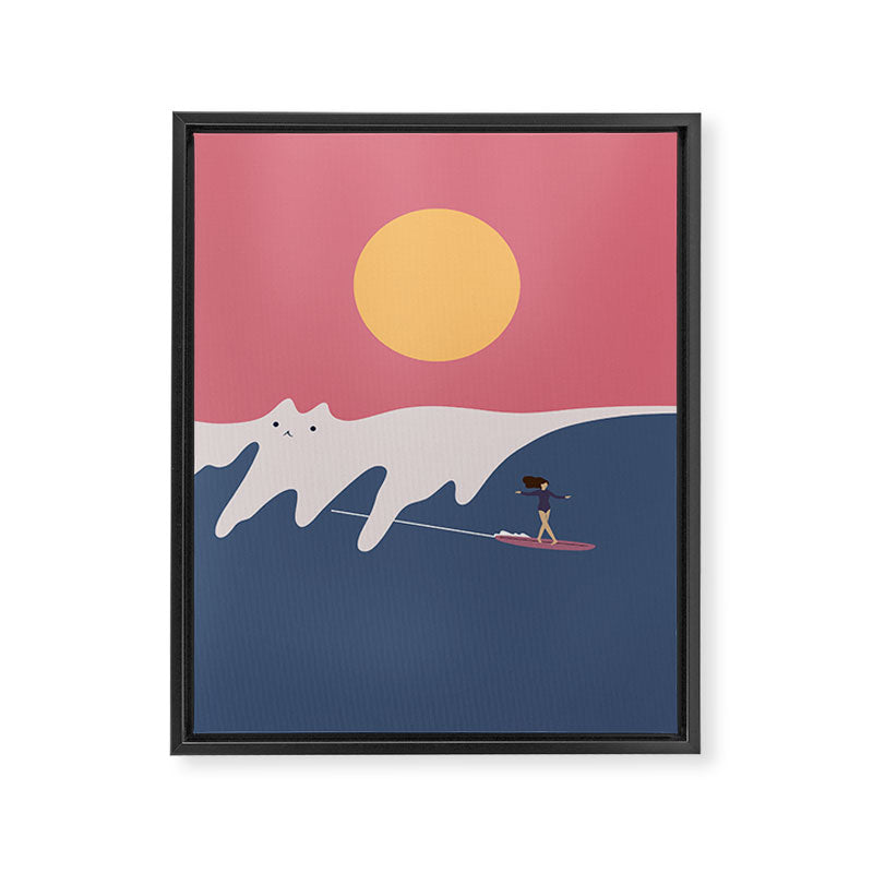Cat Landscape 91 Framed Canvas Print Gallery Image 6