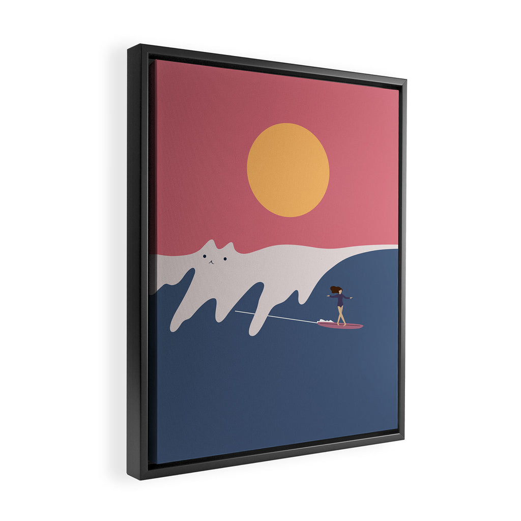 Cat Landscape 91 Framed Canvas Print Gallery Image 2
