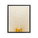 Cat Landscape 96: Good Meowning Framed Canvas Print Gallery Image 6