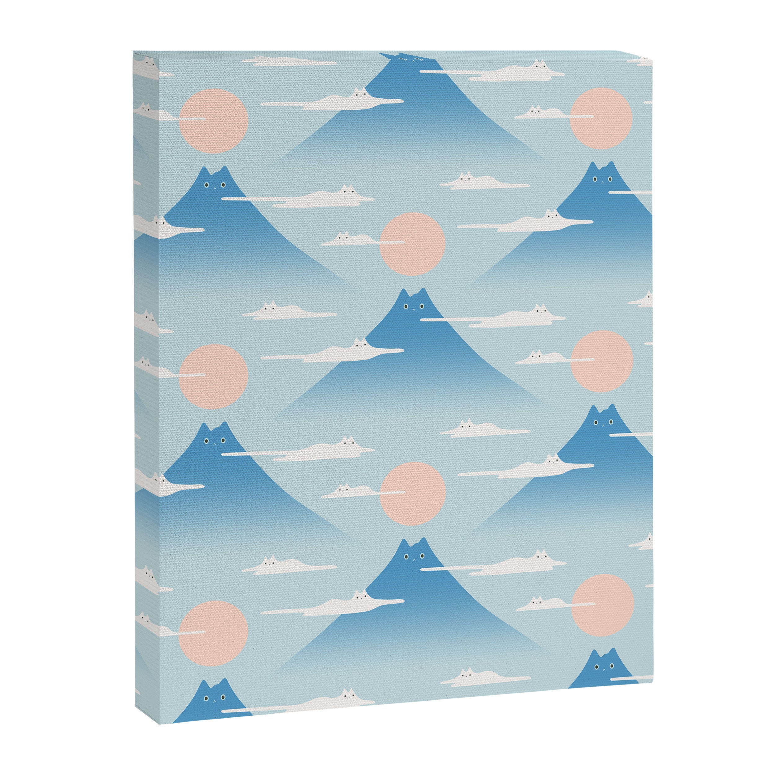 Cat Mountain Cloud pattern 1 Canvas Print Gallery Image 8