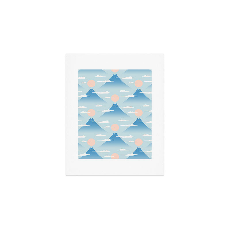 Cat Mountain Cloud pattern 1 Art Print Gallery Image 1