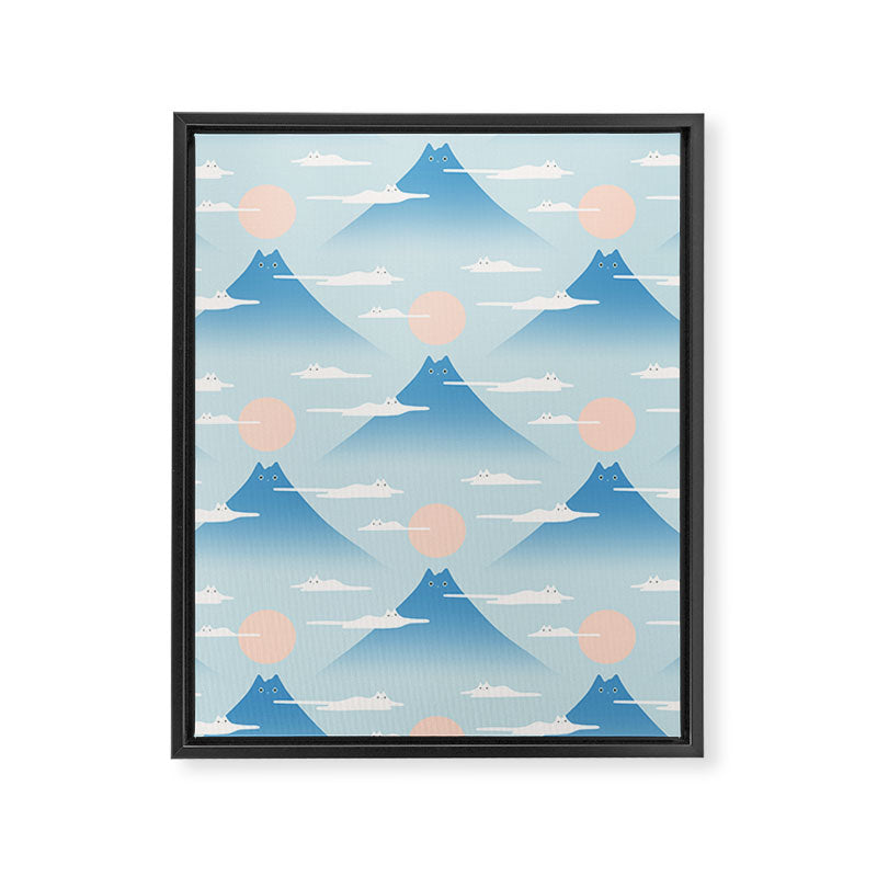 Cat Mountain Cloud pattern 1 Framed Canvas Print Gallery Image 8