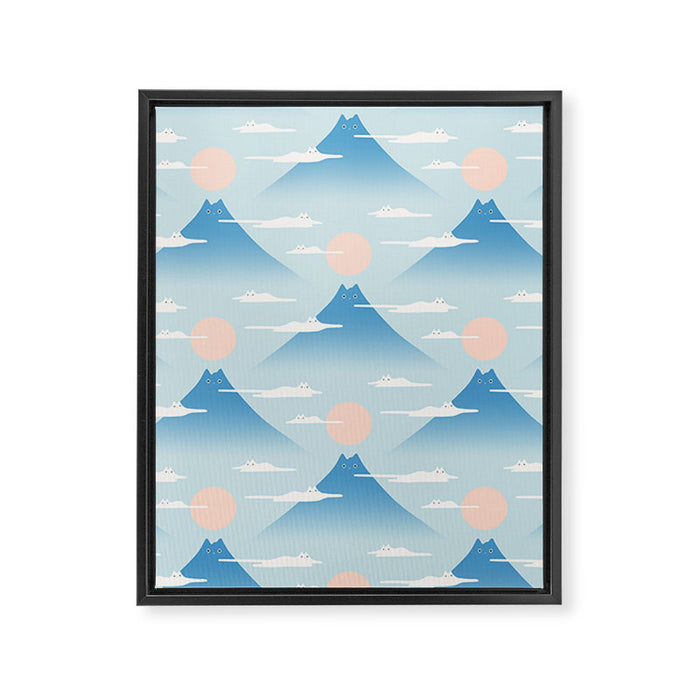 Cat Mountain Cloud pattern 1 Framed Canvas Print Gallery Image 1