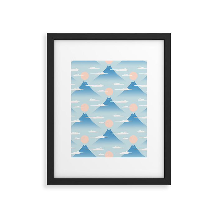 Cat Mountain Cloud pattern 1 Framed Art Print Gallery Image 1