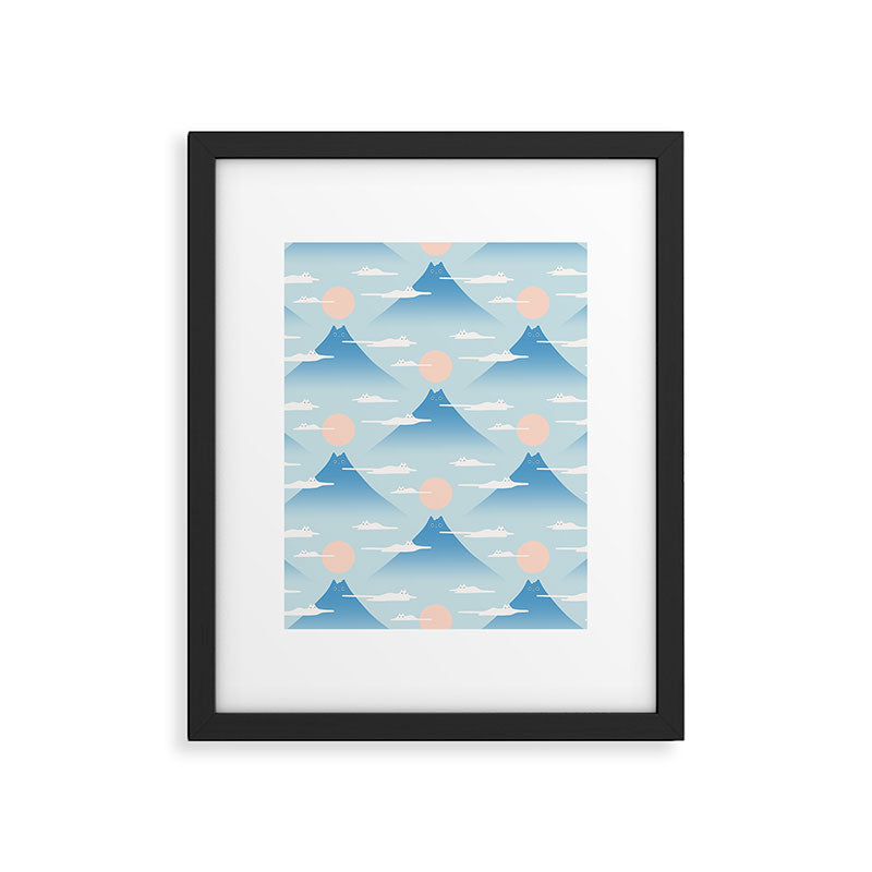 Cat Mountain Cloud pattern 1 Framed Art Print Gallery Image 6