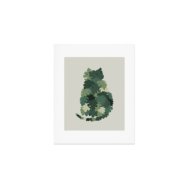 Cat Plants: Meowstera Art Print Gallery Image 1