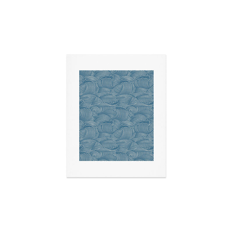 Cat Waves Pattern 2 Art Print Gallery Image 1
