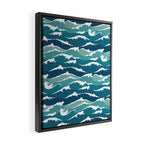 Cat waves pattern Framed Canvas Print Gallery Image 2