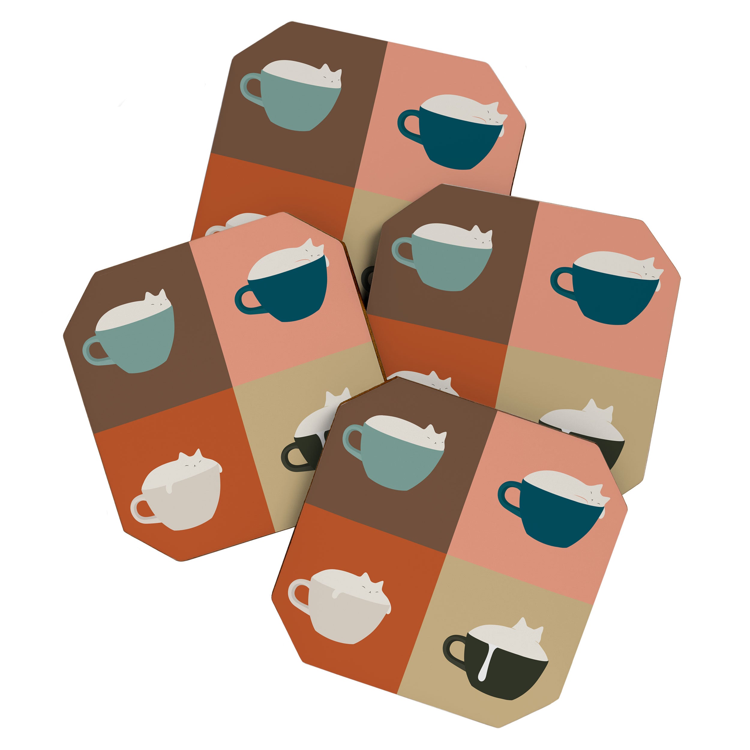 Catpuccino 2x2 Coaster Gallery Image 1