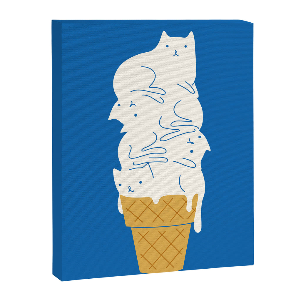 Cats Ice Cream Canvas Print Gallery Image 6