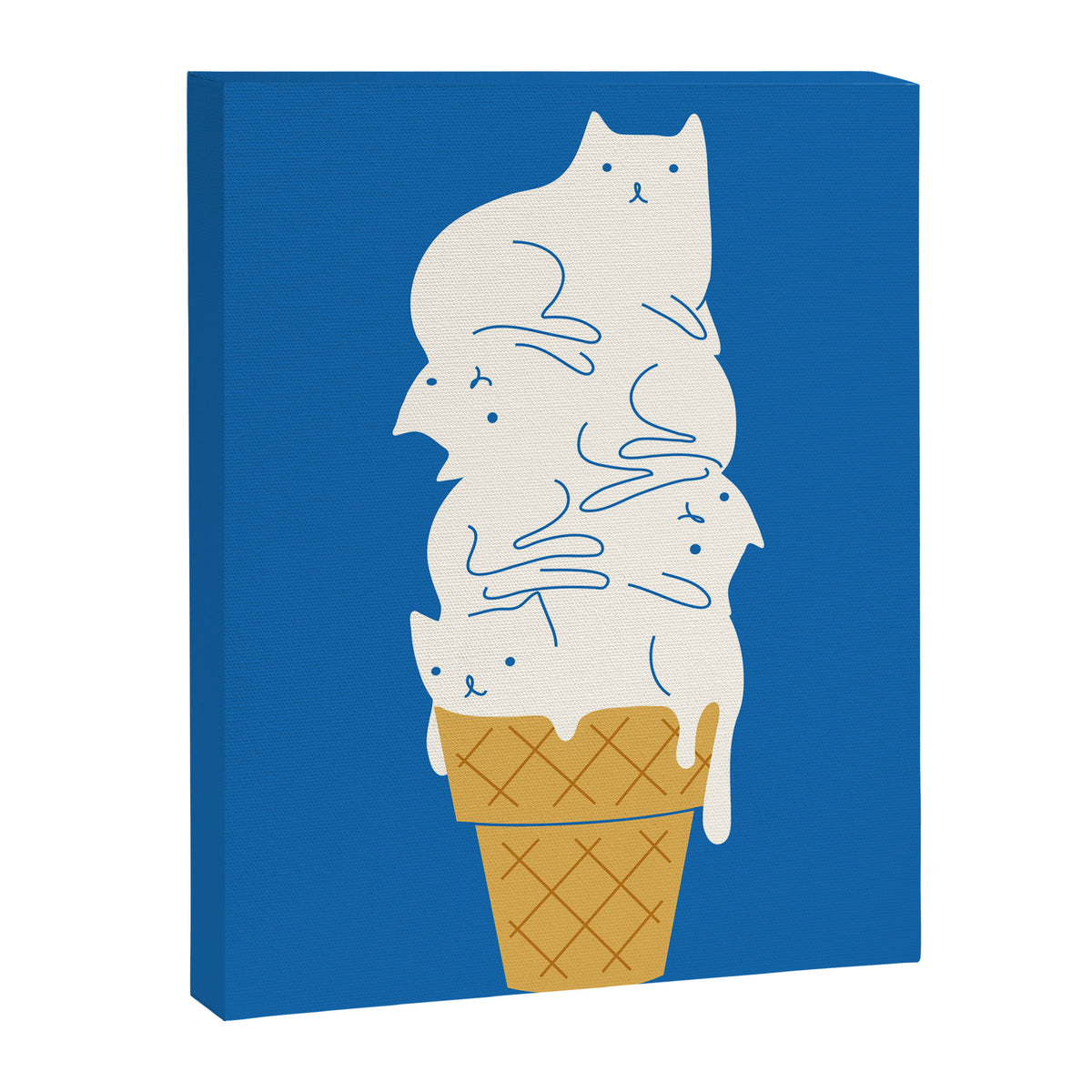 Cats Ice Cream Canvas Print Gallery Image 6