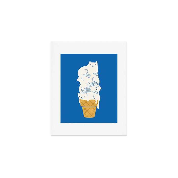 Cats Ice Cream Art Print Gallery Image 1