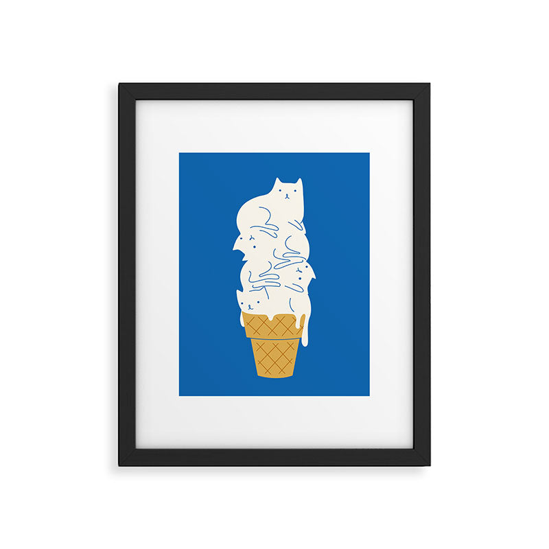 Cats Ice Cream Framed Art Print Gallery Image 4