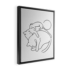 Cats line art 1 Framed Canvas Print Gallery Image 2