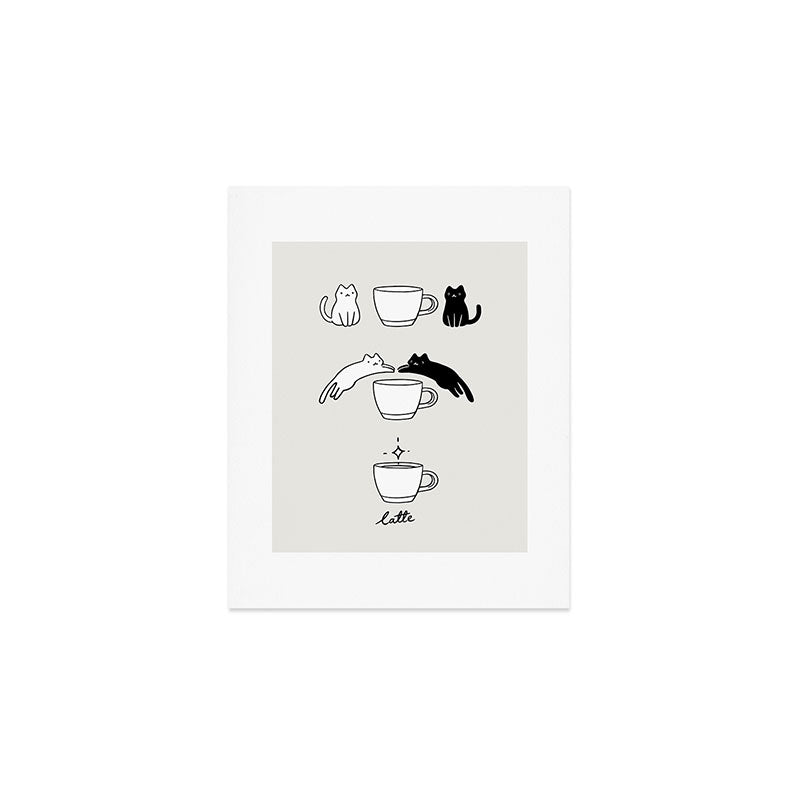 Coffee Cat 2: Catte Art Print Gallery Image 1