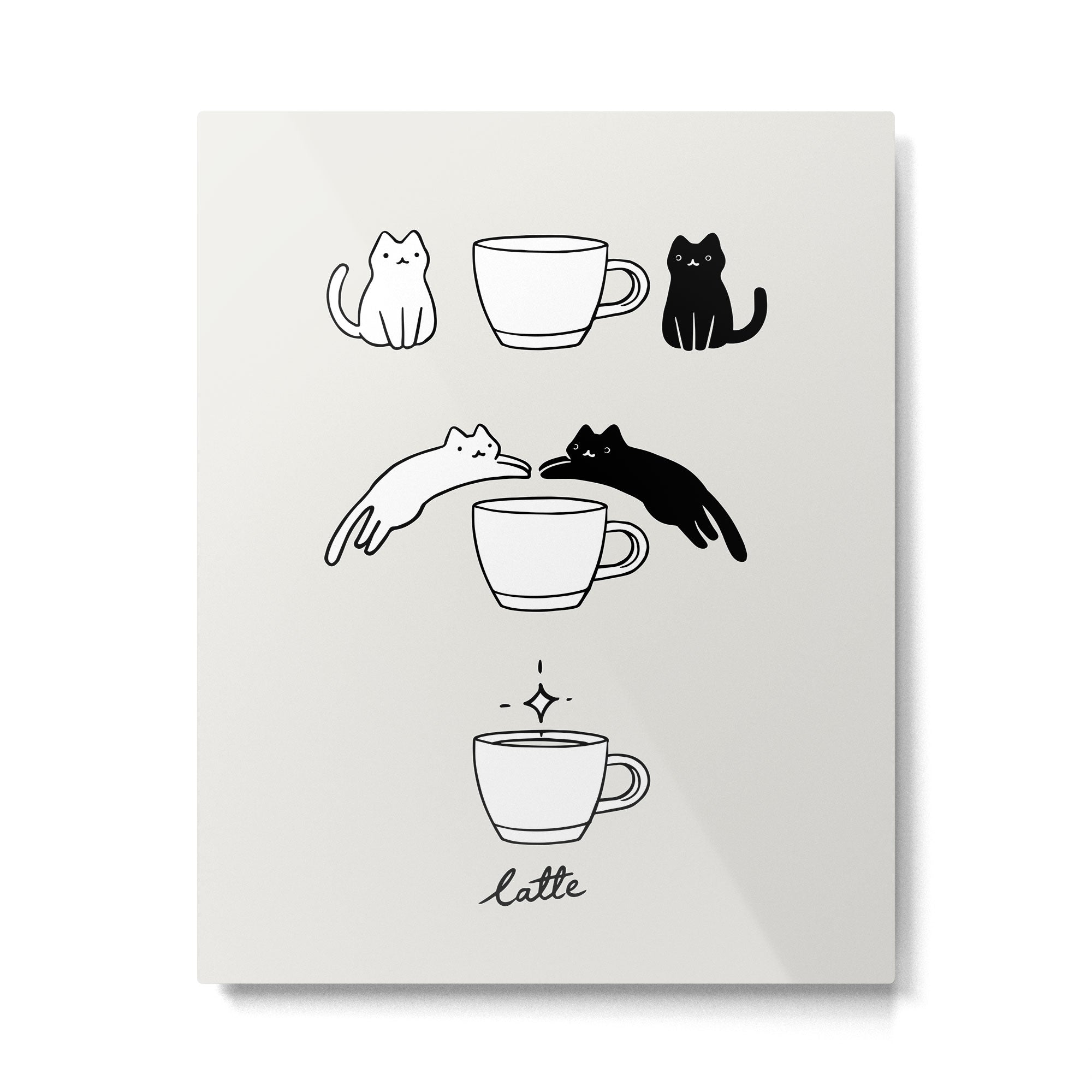 Coffee Cat 2: Catte Metal Print Gallery Image 4
