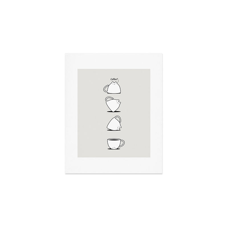 Coffee Cat 3: Coffee? Art Print Gallery Image 1