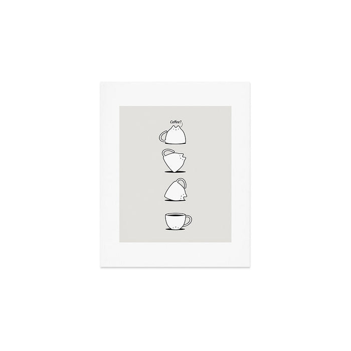 Coffee Cat 3: Coffee? Art Print Gallery Image 1