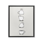 Coffee Cat 3: Coffee? Framed Canvas Print Gallery Image 6