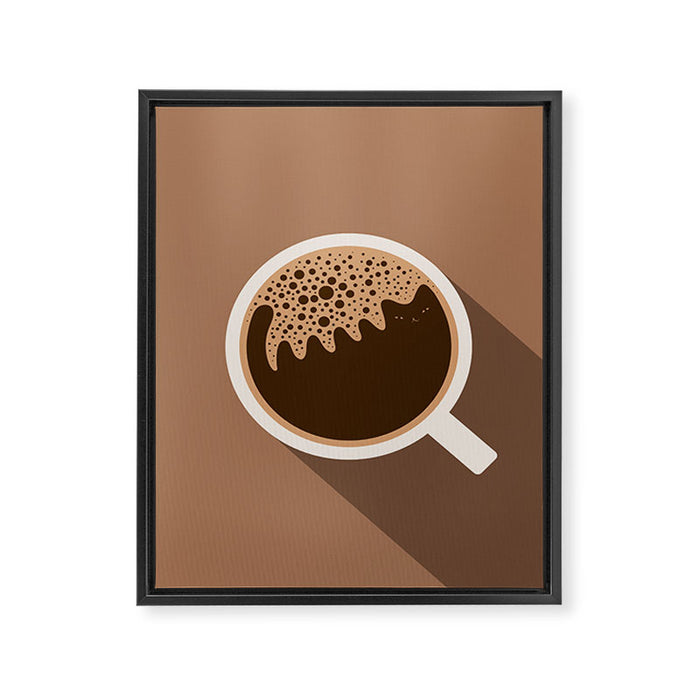Coffee Cat 6 Framed Canvas Print Gallery Image 1