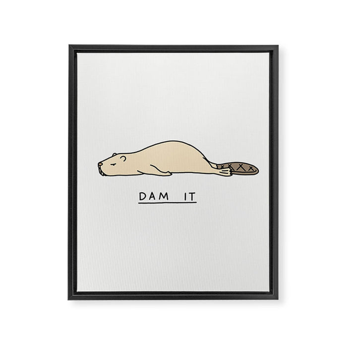 Dam it Framed Canvas Print Gallery Image 1