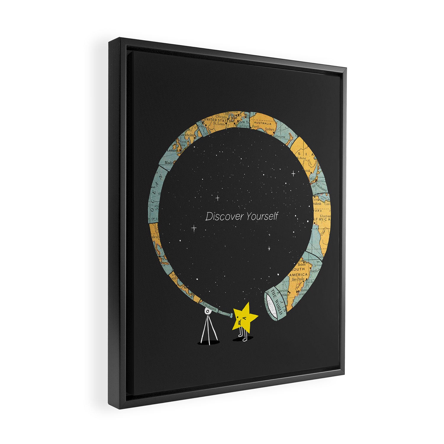 Discover yourself Framed Canvas Print Gallery Image 2