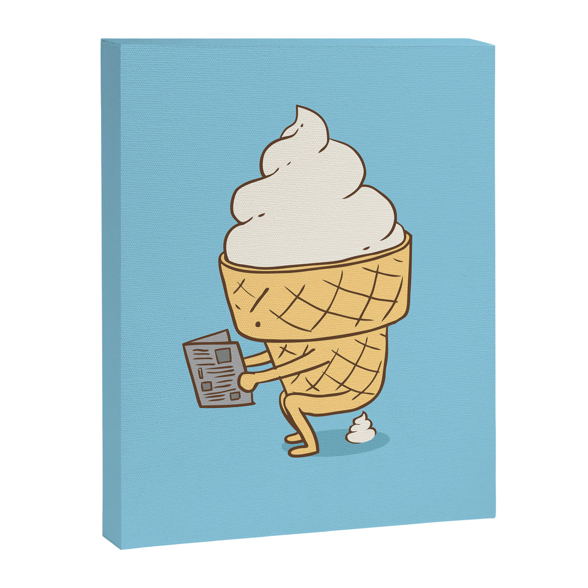 Everyone Poops (Blue) Canvas Print Gallery Image 6