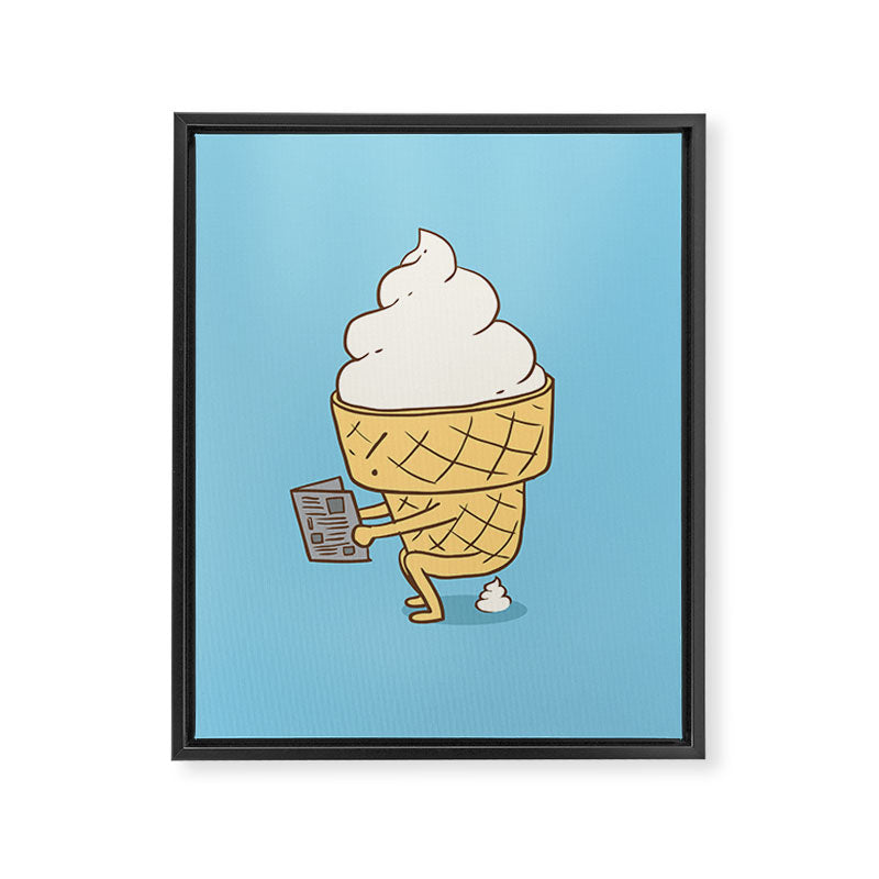 Everyone Poops (Blue) Framed Canvas Print Gallery Image 6